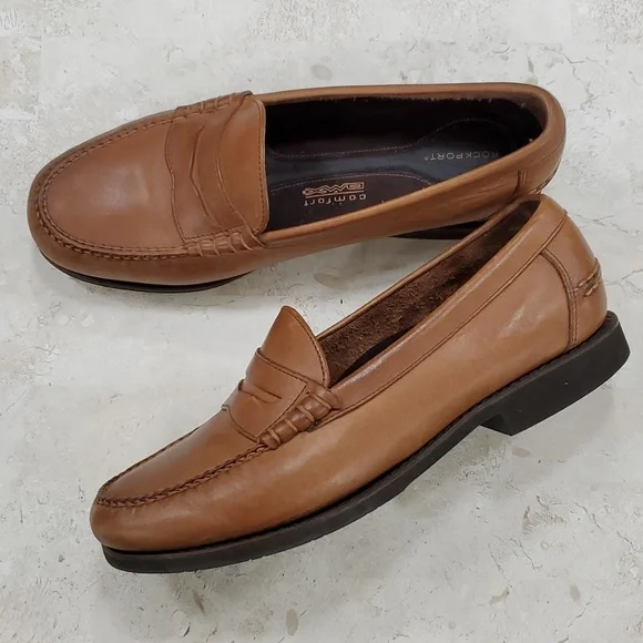 DresSport Rockport Shoes Mens Size 11.5 Leather Slip‎ On Penny Loafer Brown 64616c4995f60686b35bbdd68560ed  main image 2